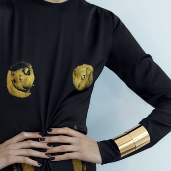 Zara Gold Color Cuffs (2) - Picture 2 of 5